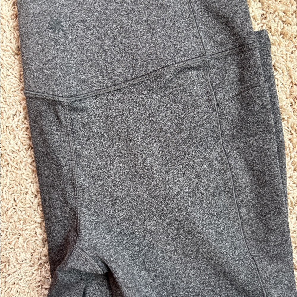 Athleta Gray Salutation 7/8 Tight